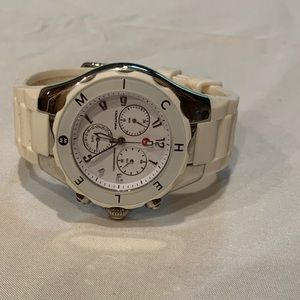 Like new Michele white jelly watch